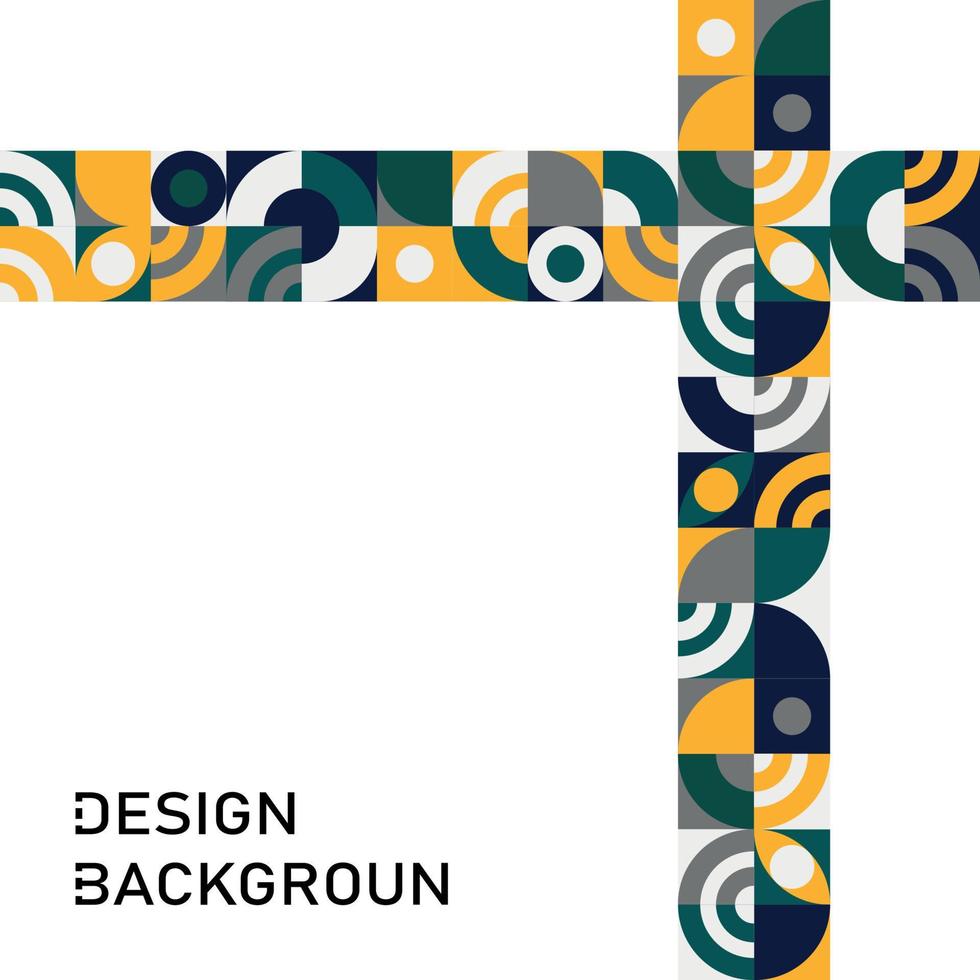 Background abstract shapes Bauhaus Modern geometric shapes triangles, square, circles of minimal shapes - Vector