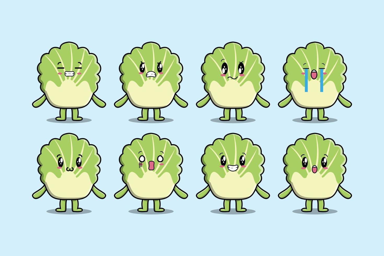 Set chinese cabbage cartoon different expression vector