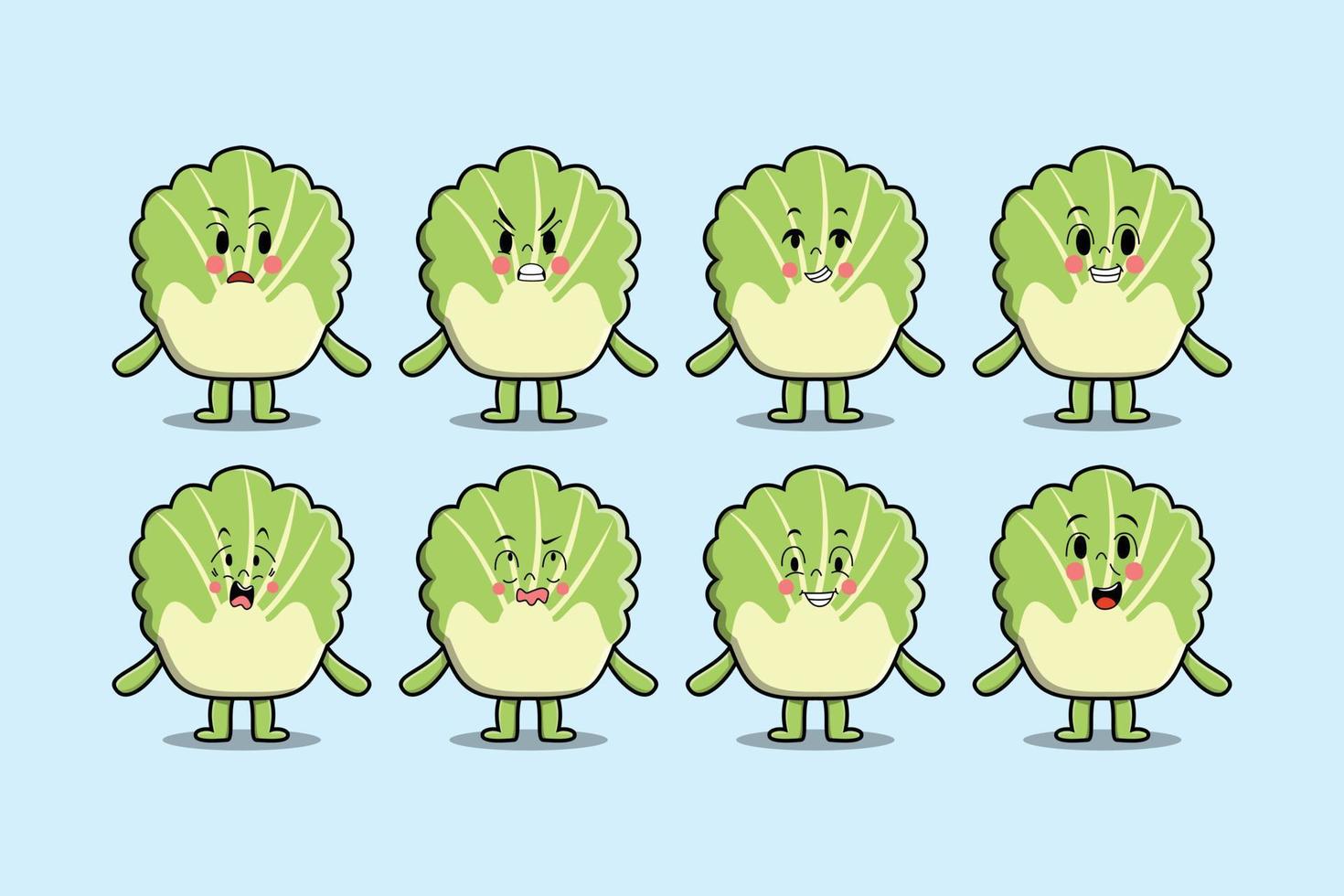 Set chinese cabbage cartoon different expression vector