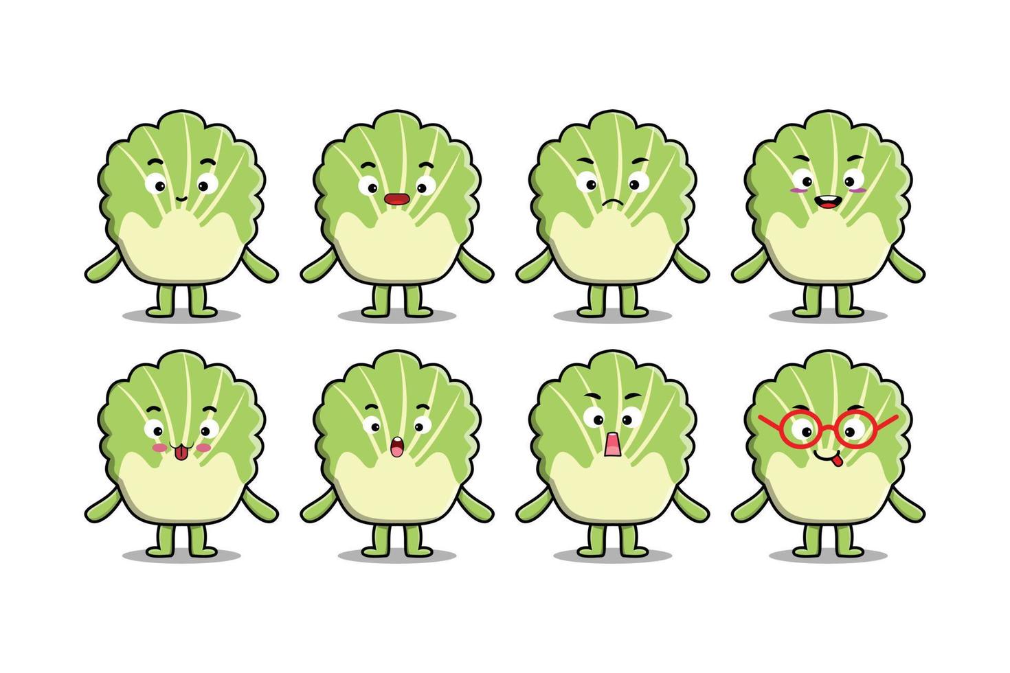 Set chinese cabbage cartoon different expression vector