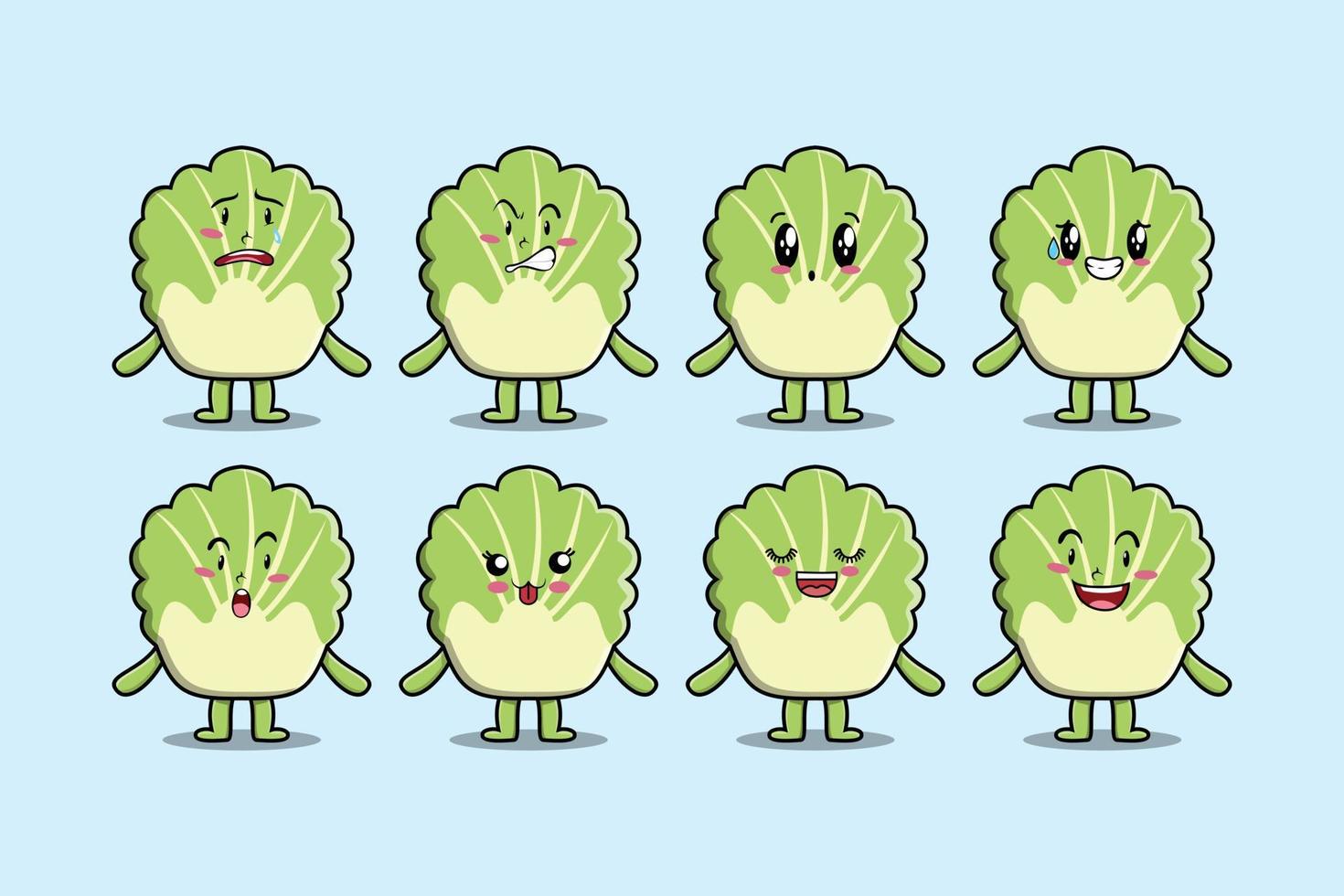 Set chinese cabbage cartoon different expression vector