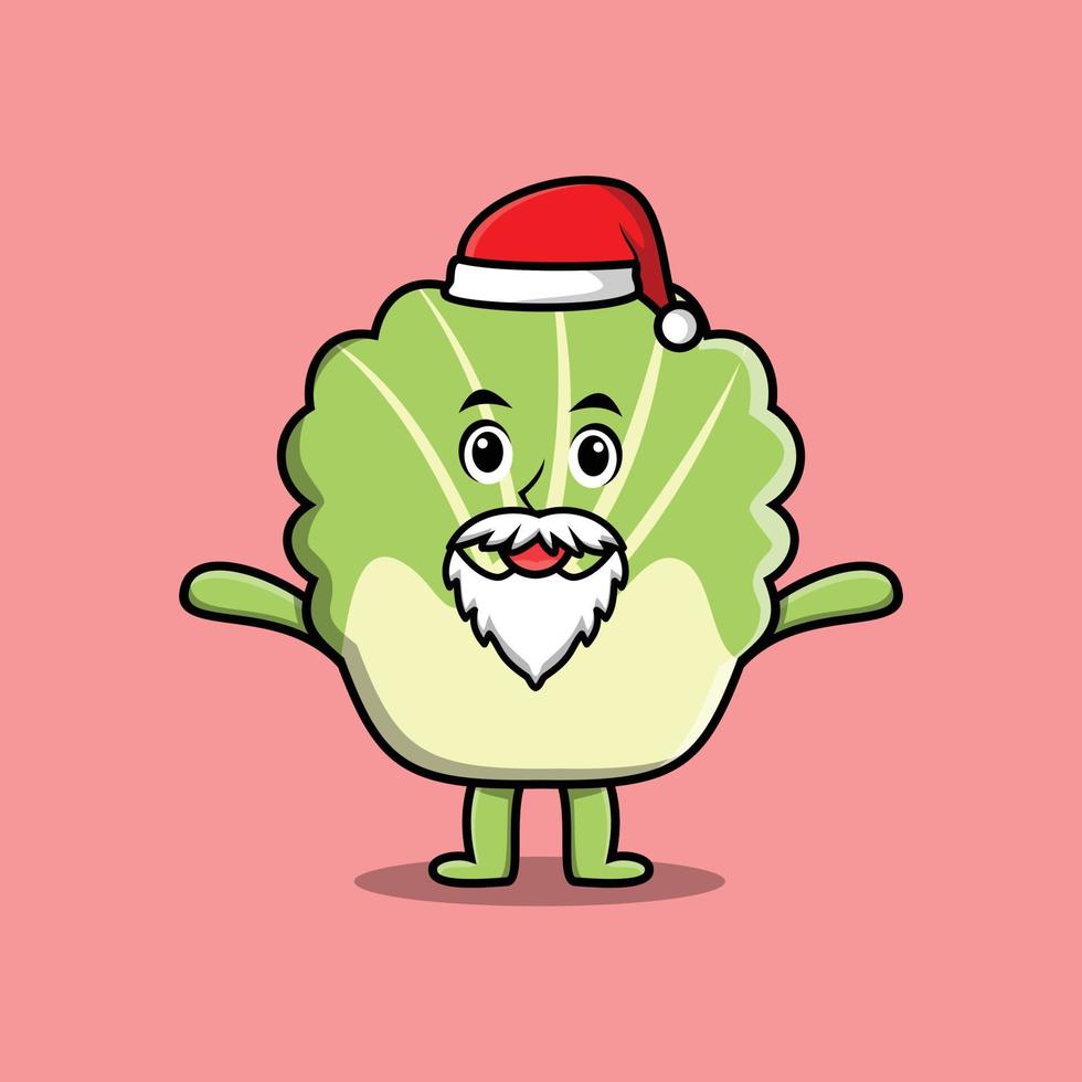 dibujos animados lindo repollo chino santa claus navidad vector