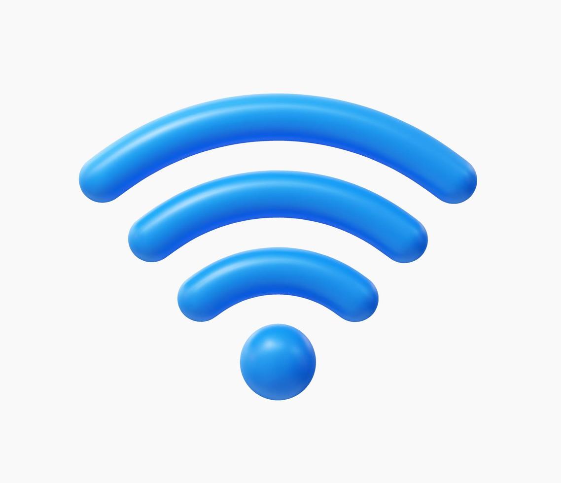 3d Realistic Wifi vector illustration