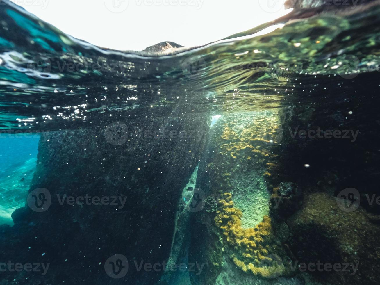 Underwater at the beach on the island photo