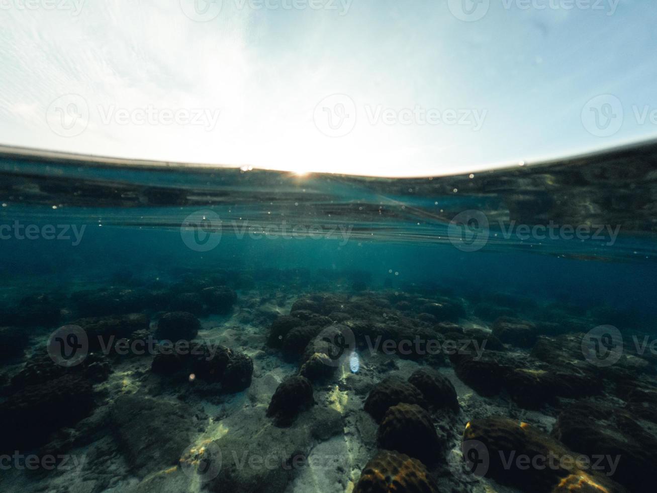 Underwater at the beach on the island photo