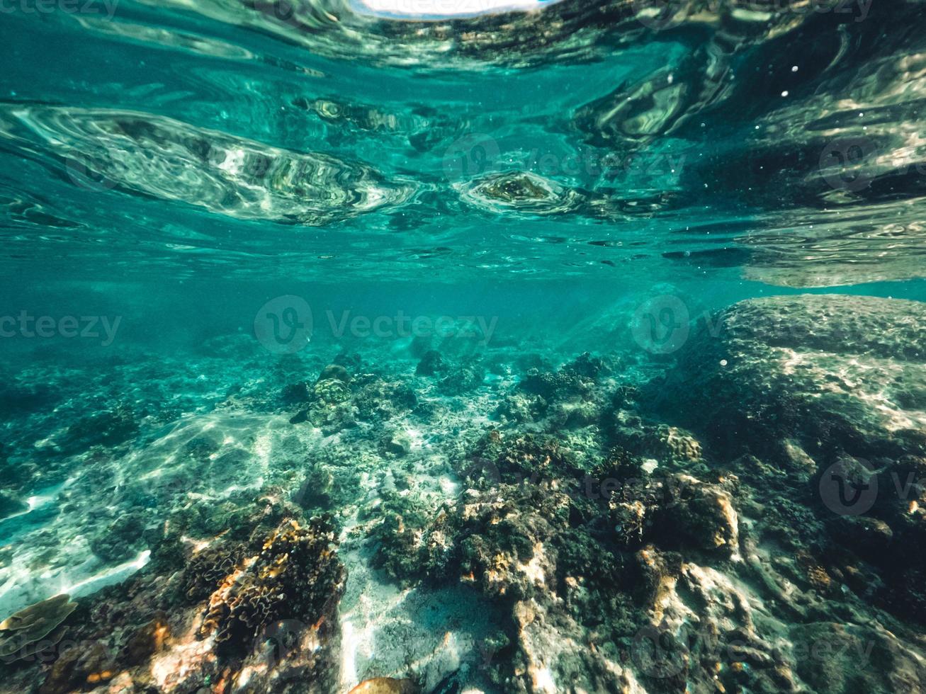 Underwater at the beach on the island photo