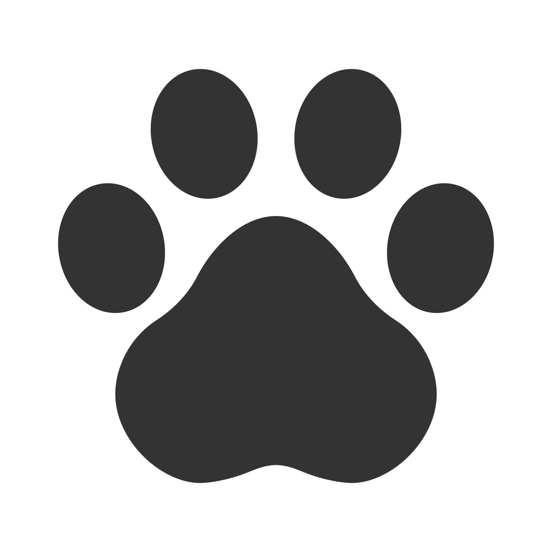 Cat paw vector. footprint icon. cartoon character symbol illustration