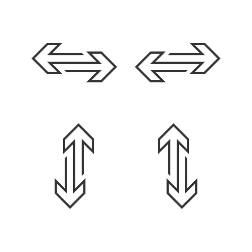 Arrows outline icon vector linear style modern design