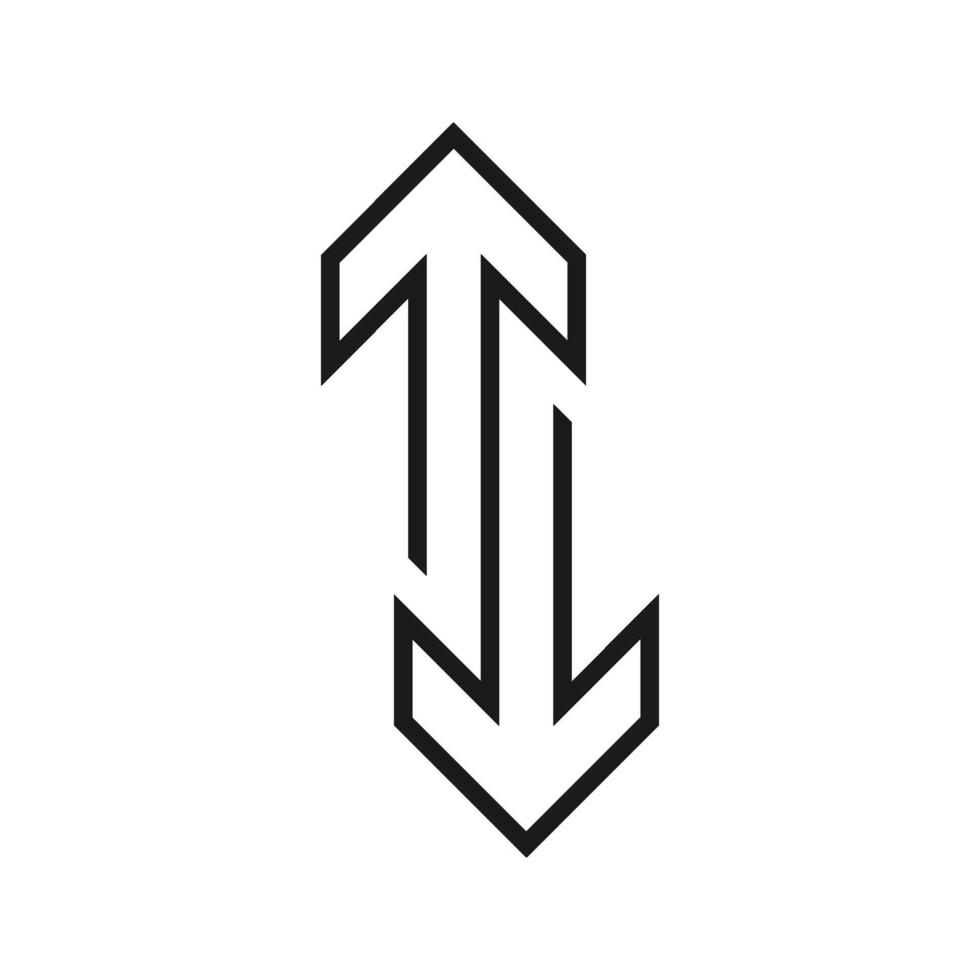 Arrows outline icon vector linear style modern design