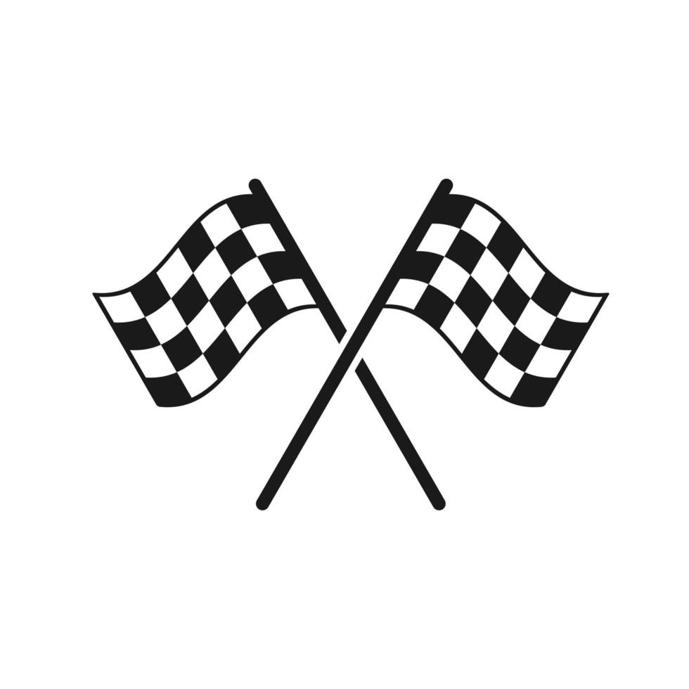 Race flag icon. Start icon vector illustration isolated on blank background