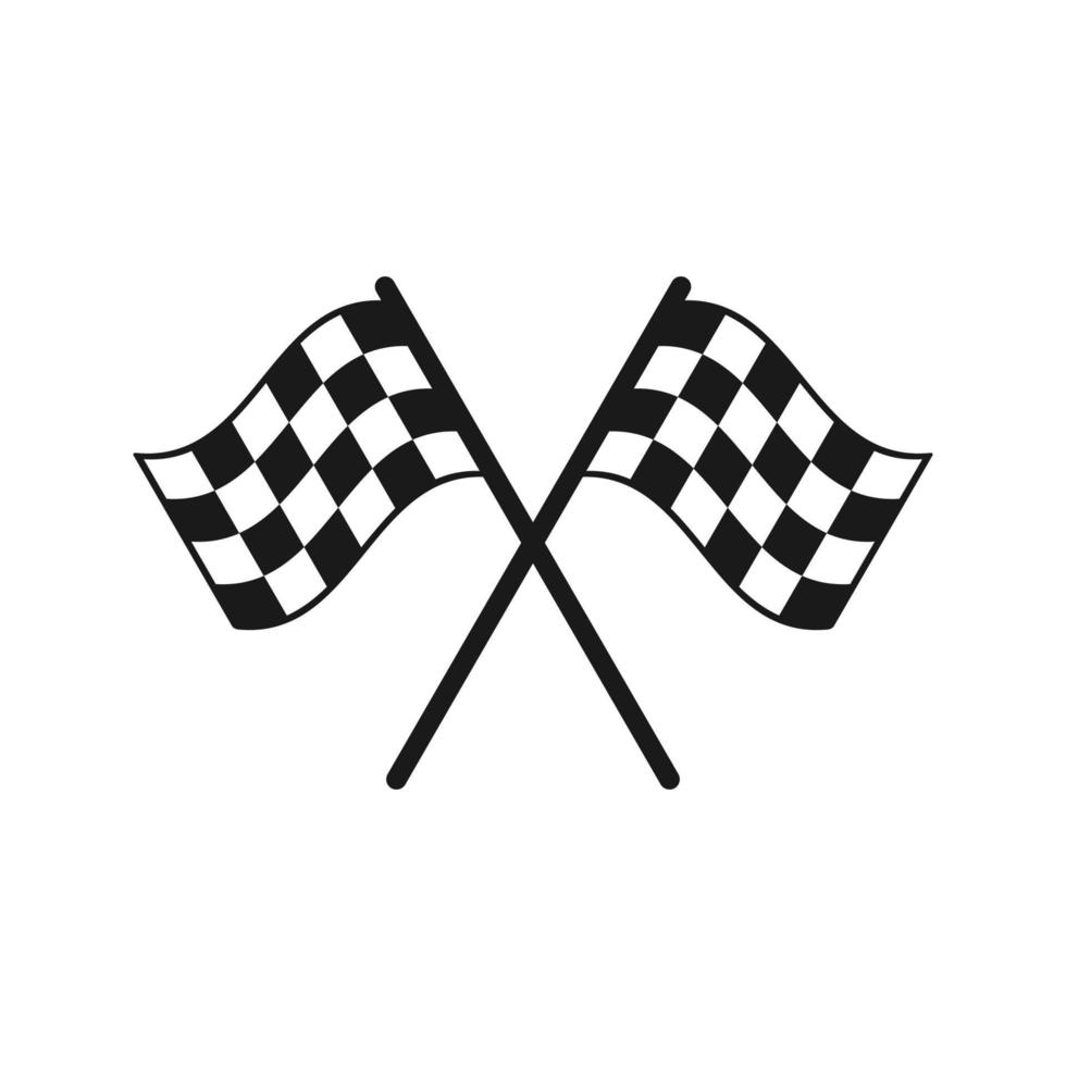 Race flag icon. Start icon vector illustration isolated on blank background