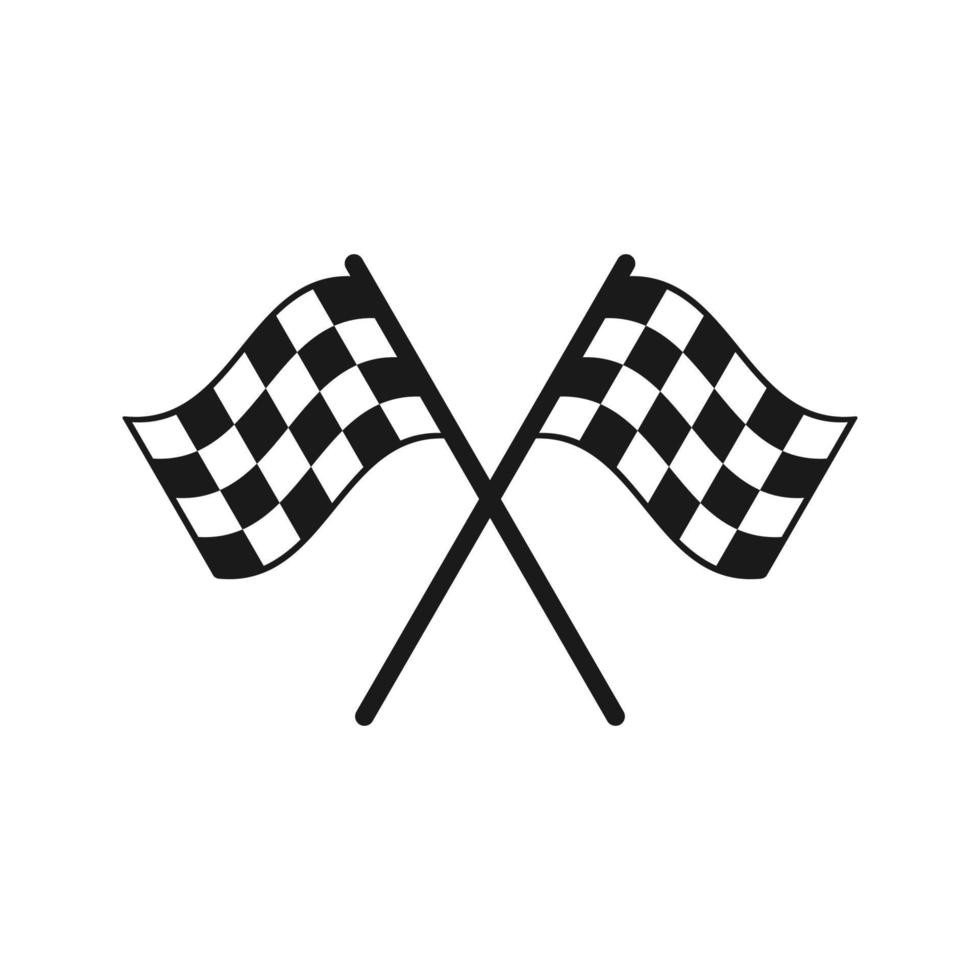 Race flag icon. Start icon vector illustration isolated on blank background