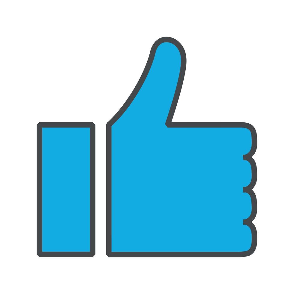 Thumbs up thumbs down icon vector . isolated on blank backround