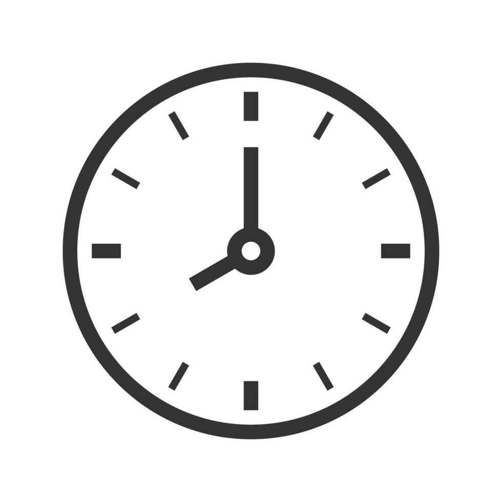 icono de reloj , icono de tiempo , vector de icono de reloj sobre fondo blanco