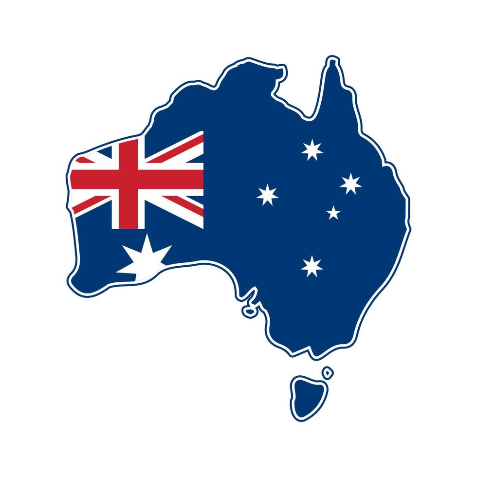 bandera de australia - ilustración vectorial sobre fondo blanco vector