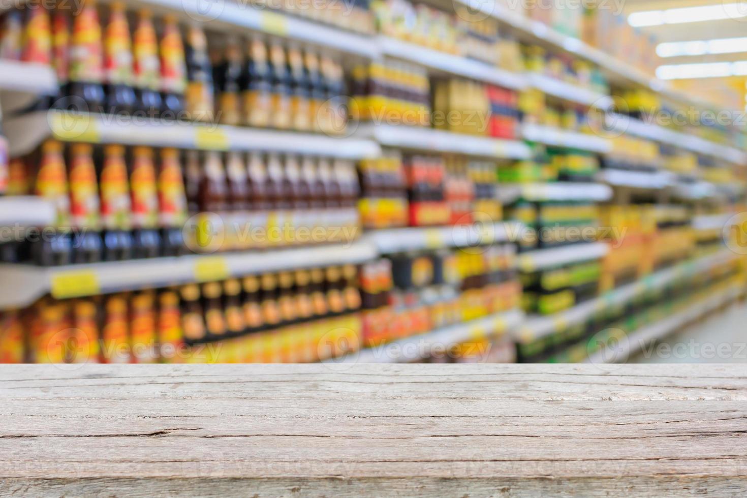 Supermarket Aisle with product on Shelves photo