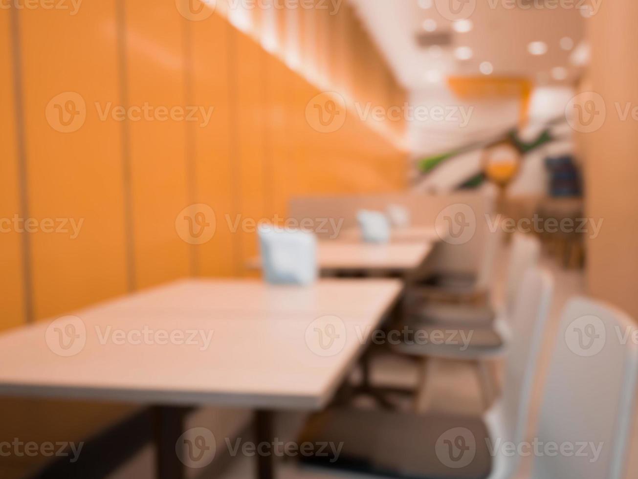 Blur cafe restaurant with abstract bokeh light background photo