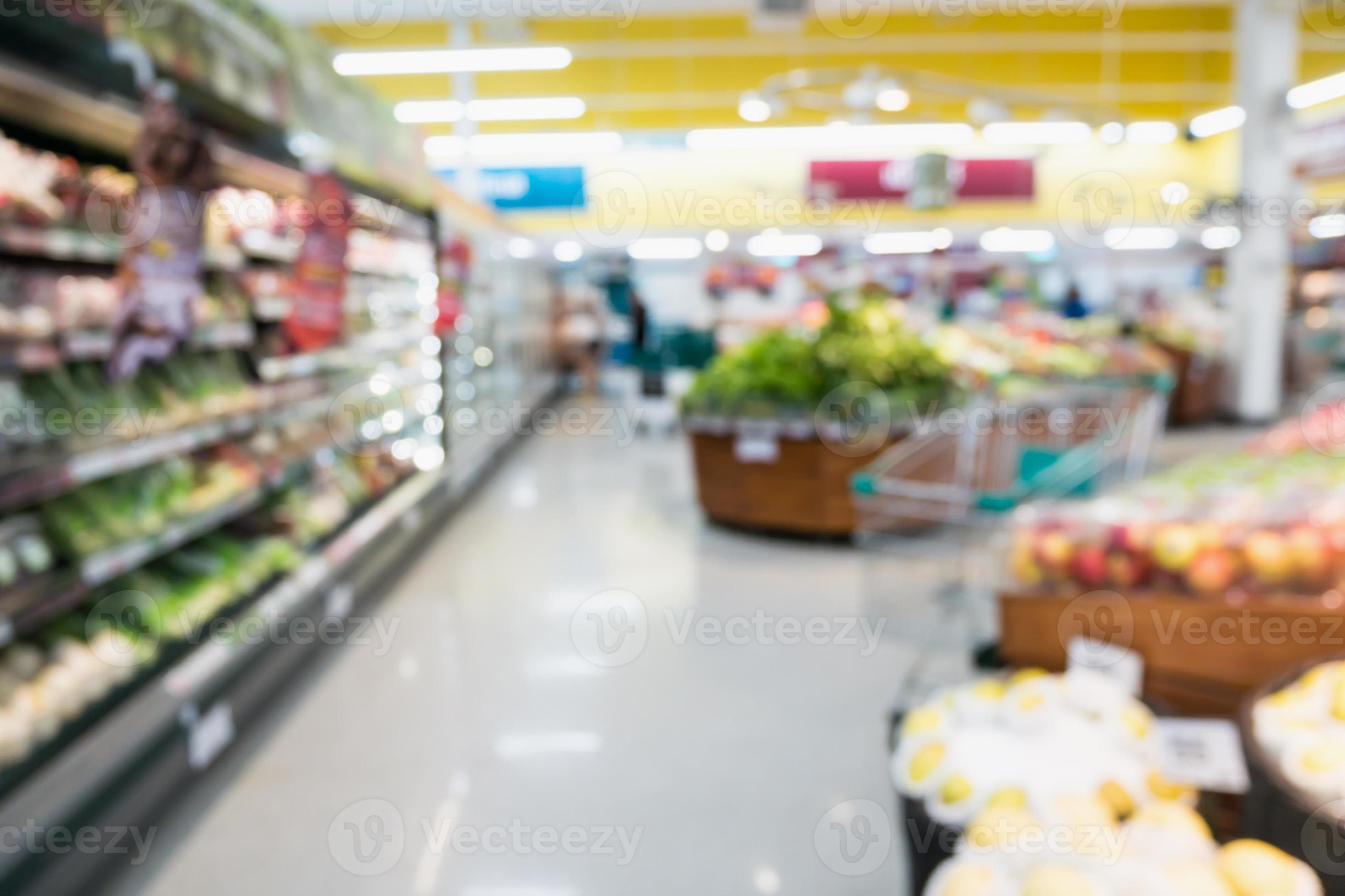 supermercado tienda de comestibles con frutas y verduras en los