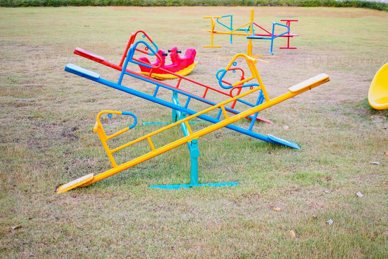 Seesaw in Children playground photo
