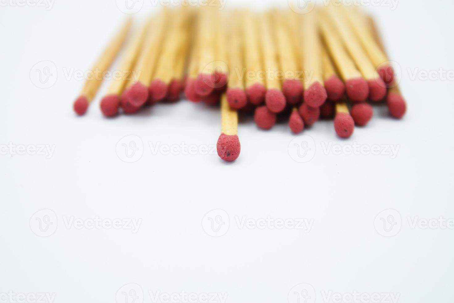 Matches on white background photo