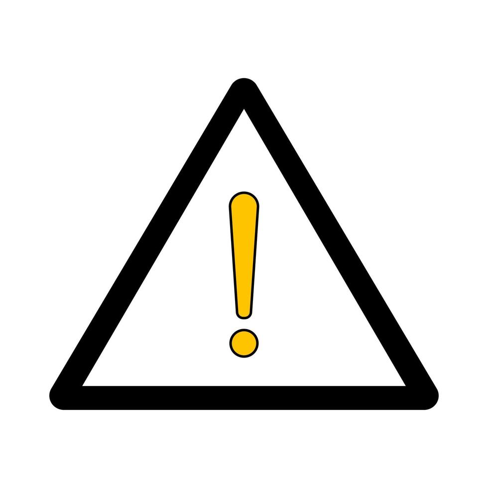 señal de advertencia. exclamación, vector de icono de alerta en diseño moderno