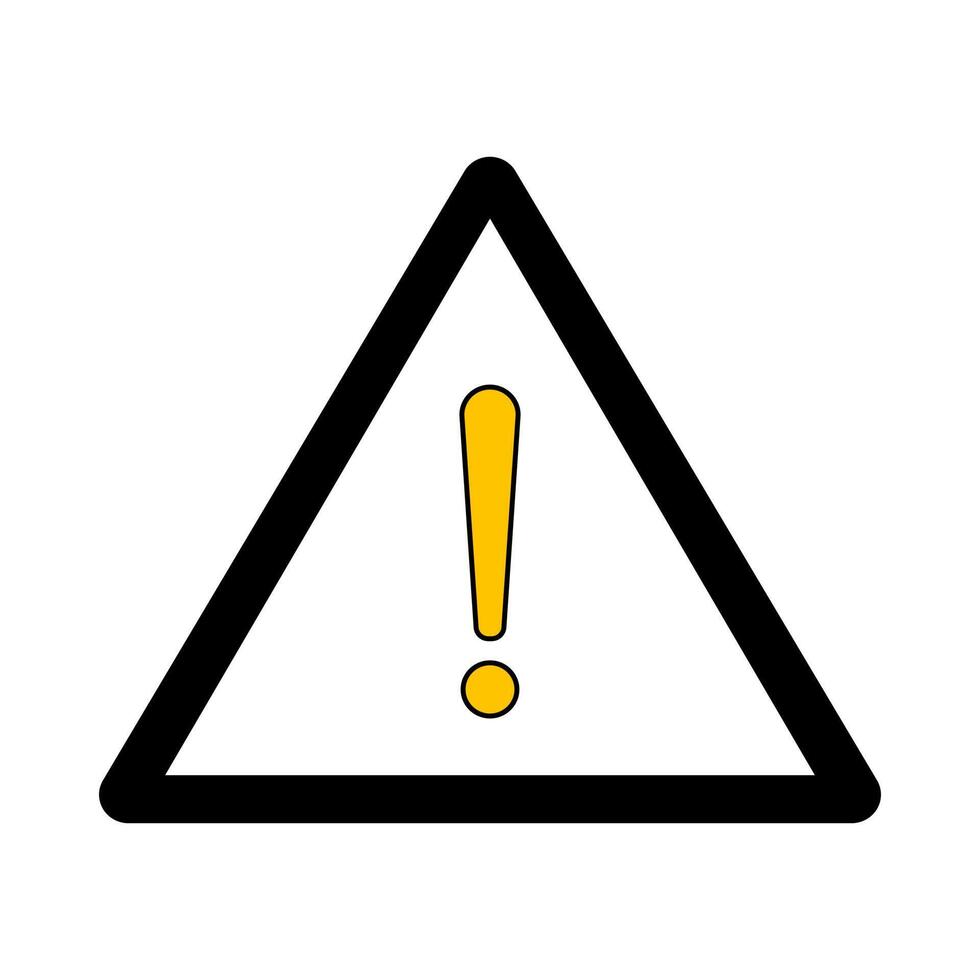 Warning sign. exclamation, alert icon vector in modern design