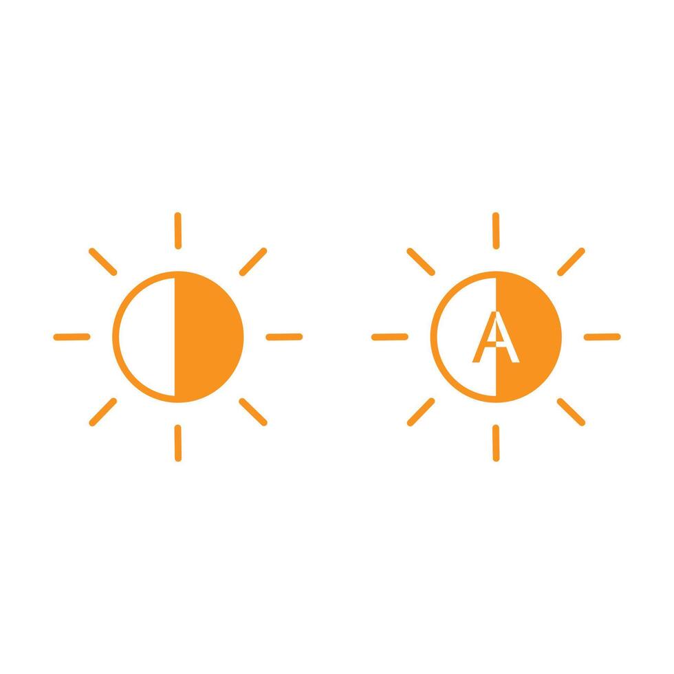 Brightness Icon, Intensity Setting Vector Illustration