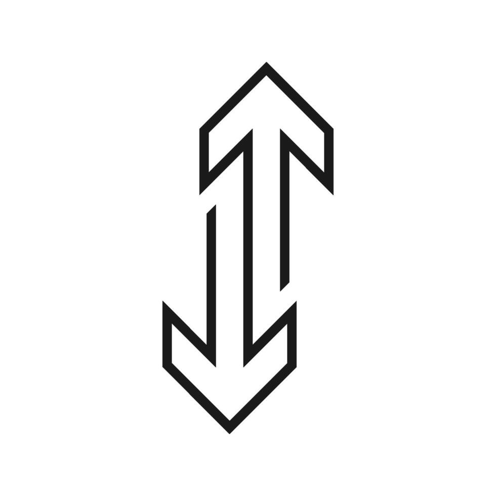 Arrows outline icon vector linear style modern design