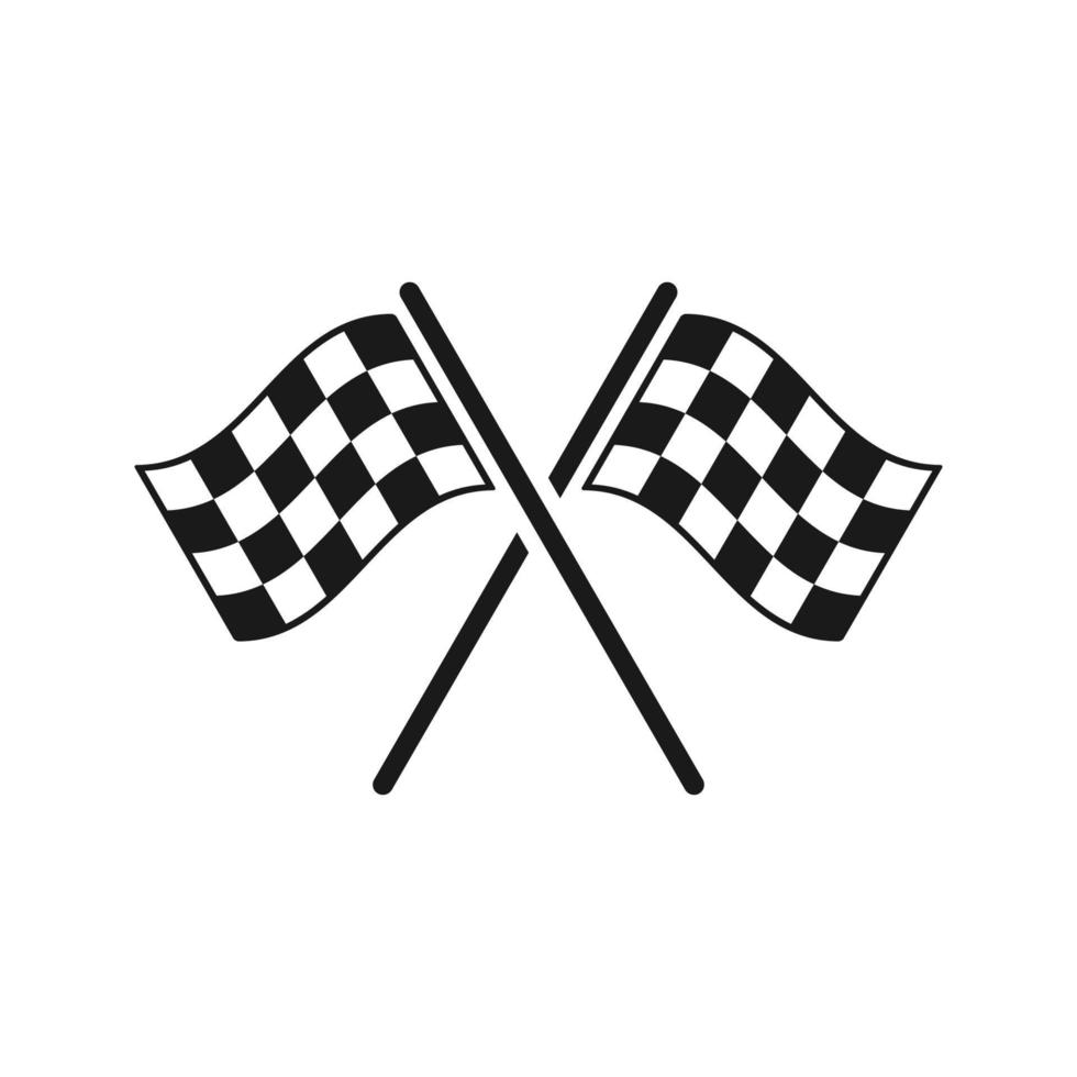 Race flag icon. Start icon vector illustration isolated on blank background