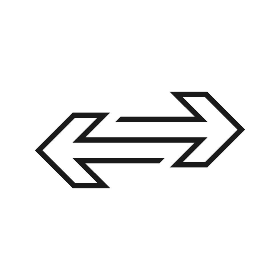 Arrows outline icon vector linear style modern design