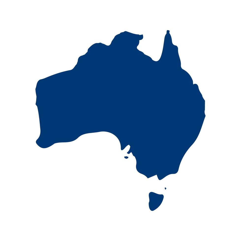 Australia mapa ilustración vectorial sobre fondo blanco. vector