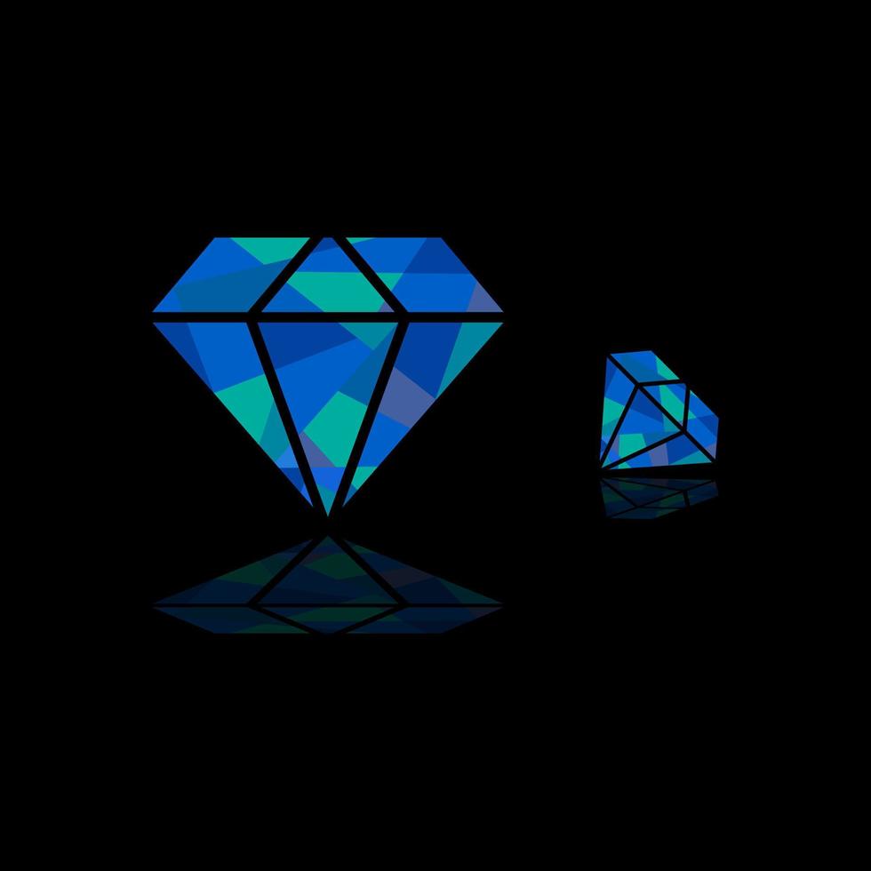 icono de diamante en un estilo moderno y plano vector