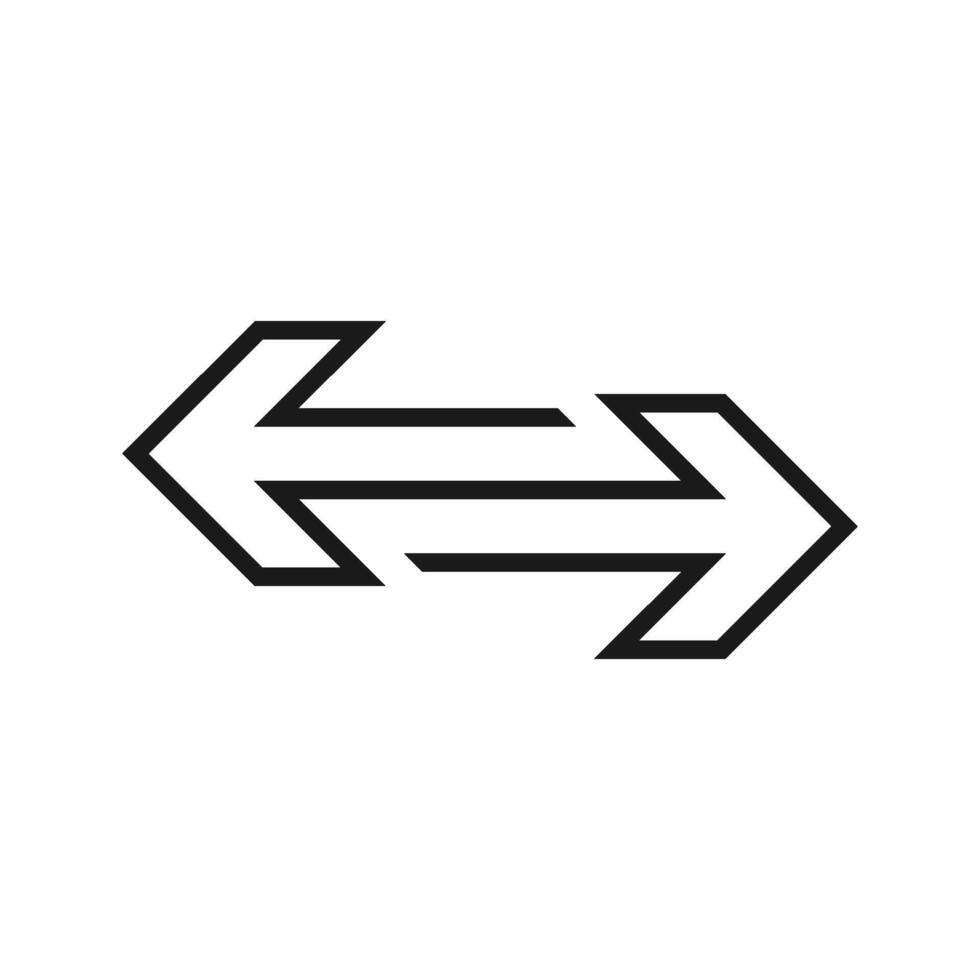 Arrows outline icon vector linear style modern design