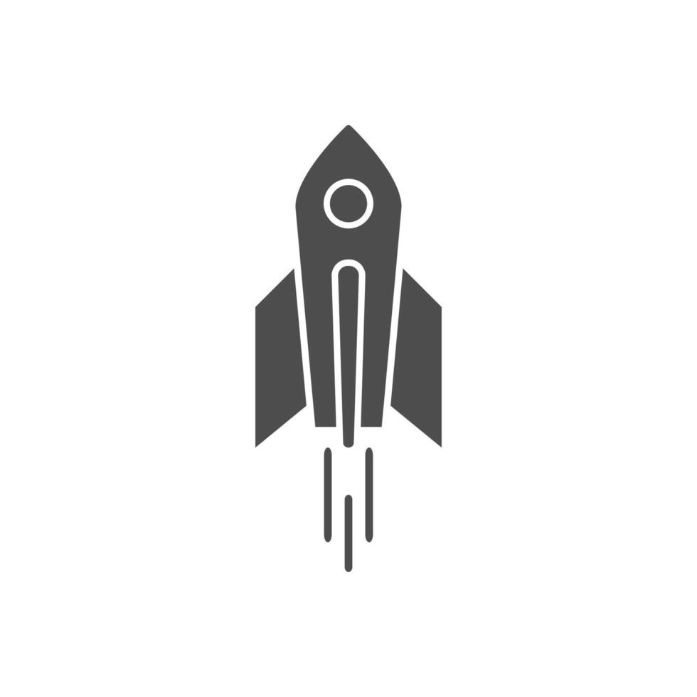 Vector icon rocket flying isolated on blank background 8135444 Vector