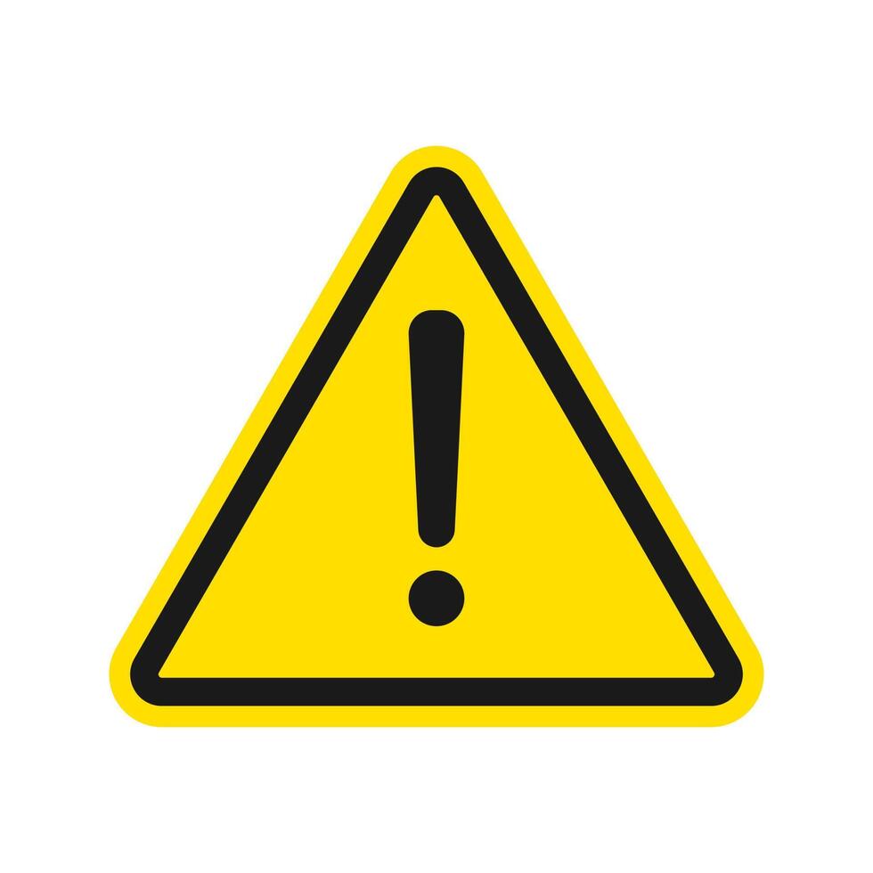 Warning icon vector modern design in trendy style for web site and mobile app.