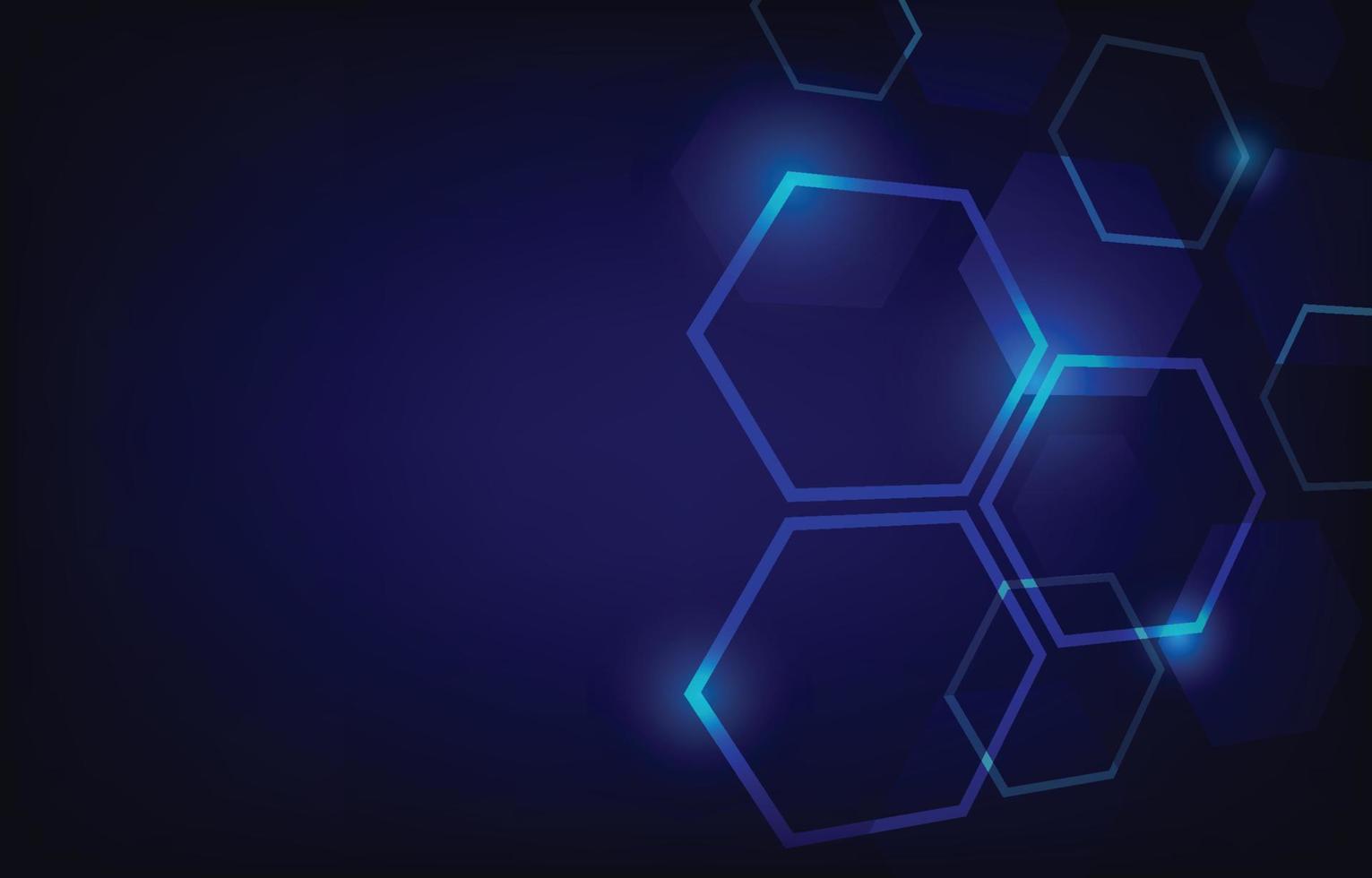 hexagon technology with dark blue background. abstract futuristic Illustration Vector design high tech digital social network connect concept.