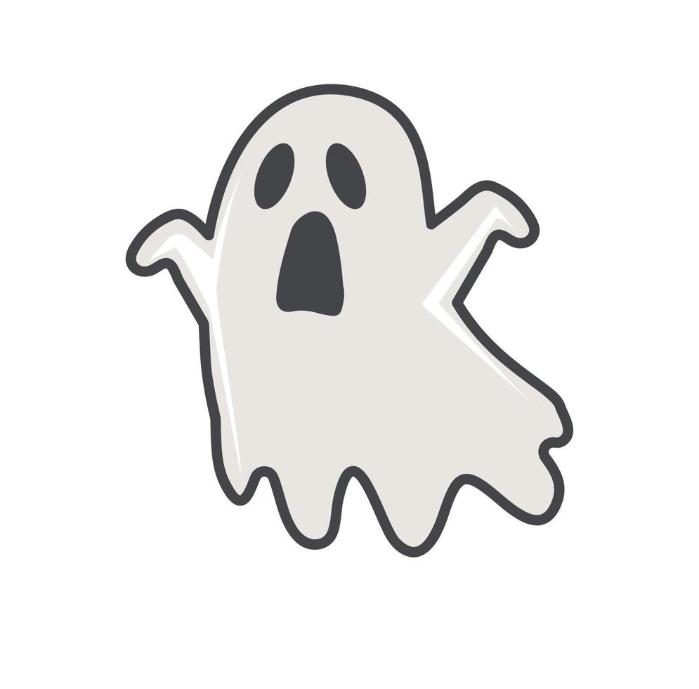 lindo icono fantasma aislado sobre fondo blanco vector