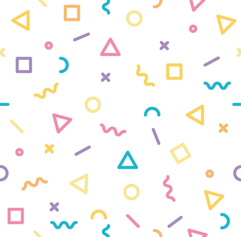memphis pastel pattern seamless vector