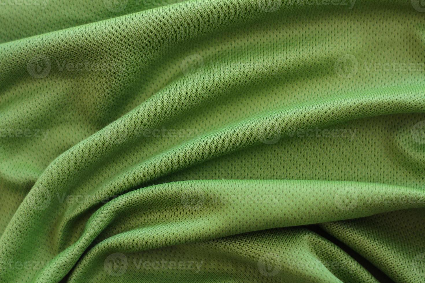 crumpled green fabric texture background photo