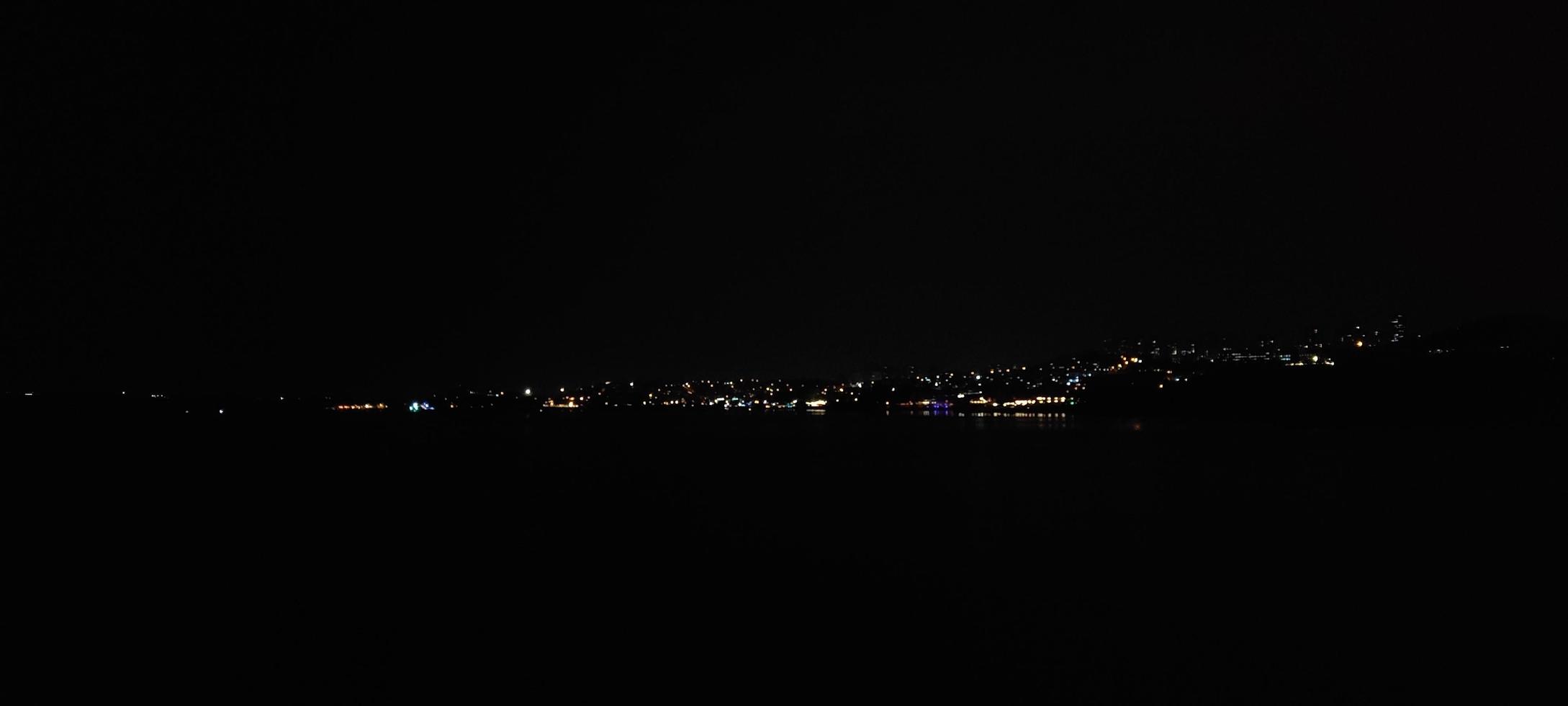 Dark night city view from mountain 8136070 Stock Photo at Vecteezy