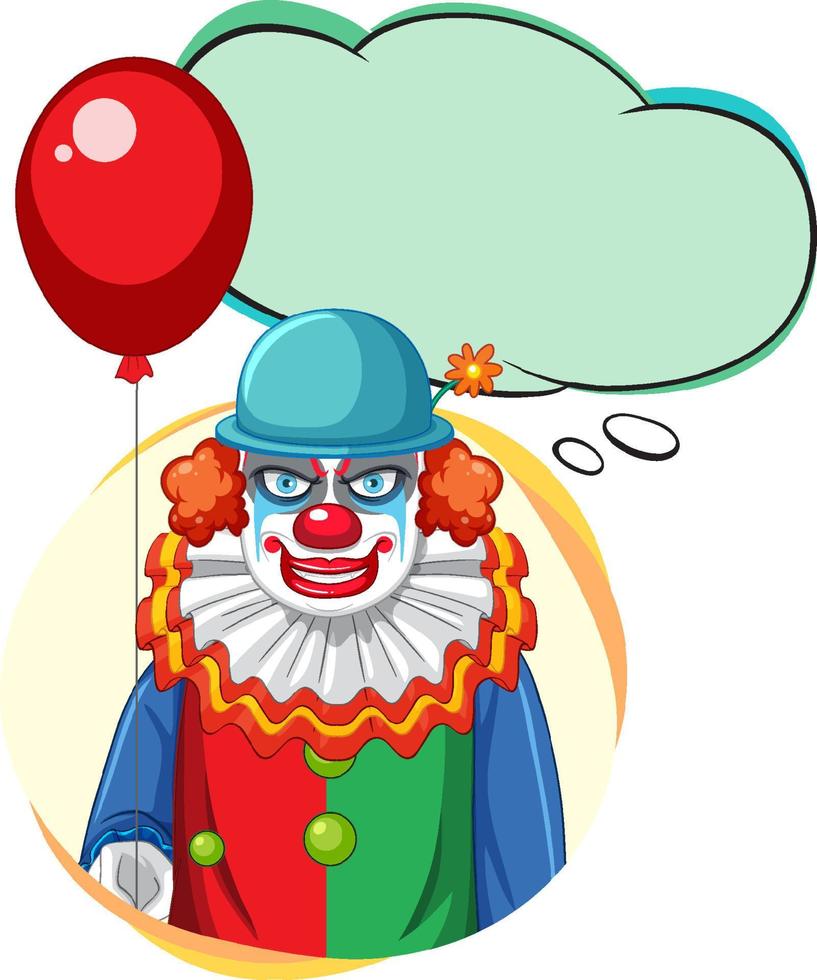 Clown with bubble speech vector