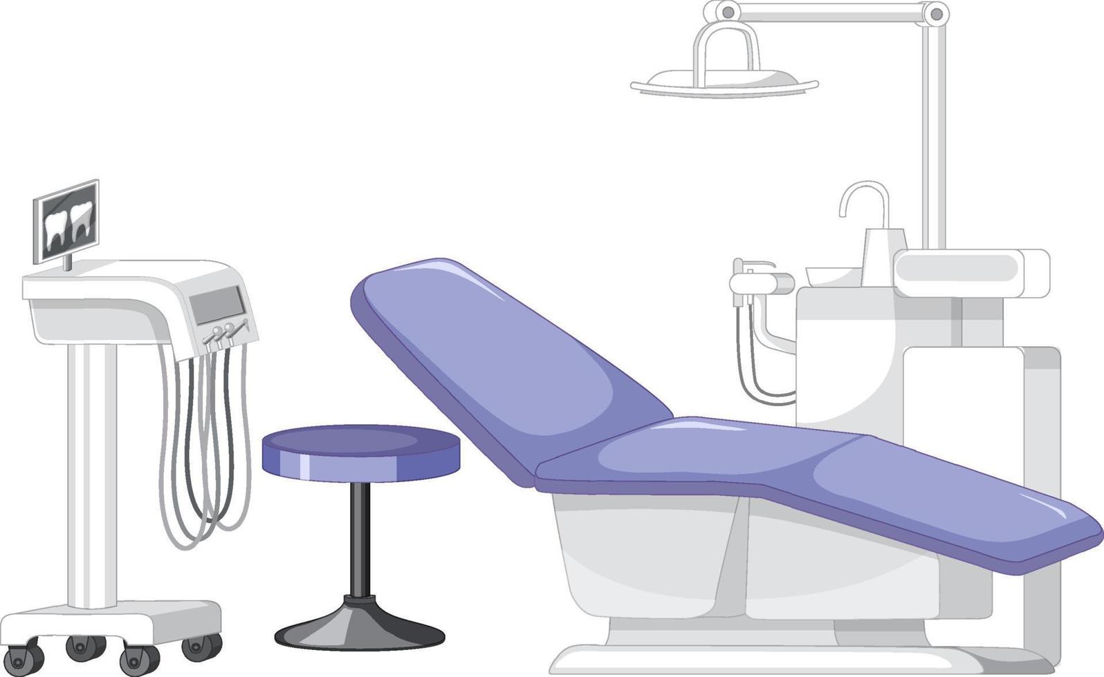 sillón dental sobre fondo blanco vector