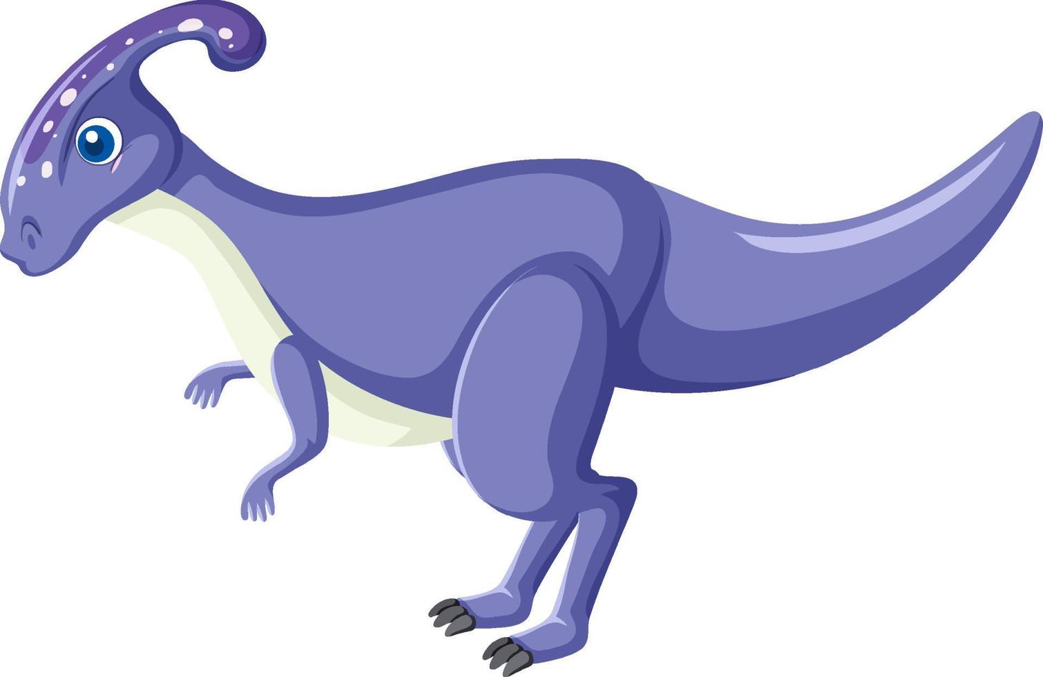 Cute Parasaurolophus Dinosaur Cartoon vector