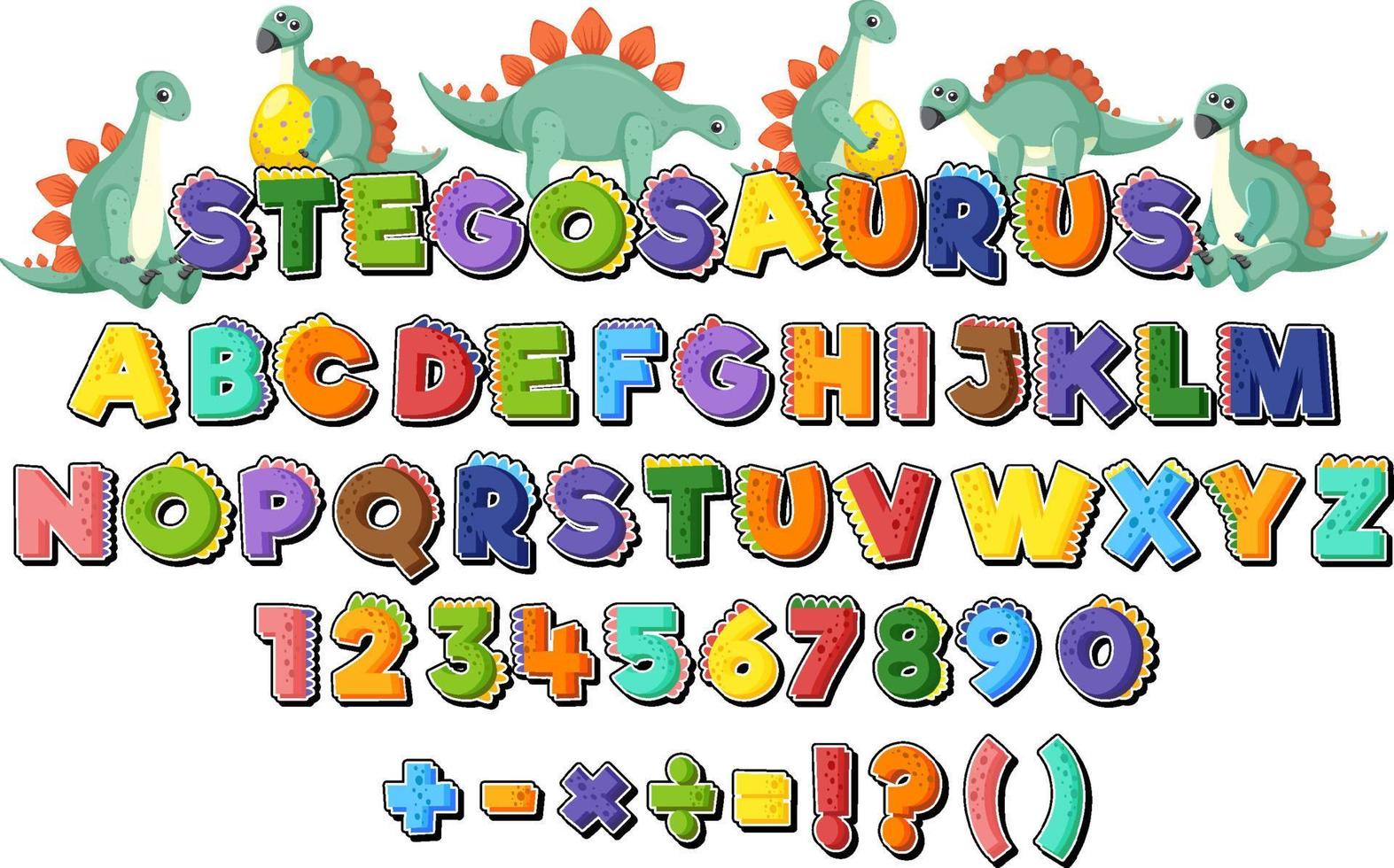 English alphabets of a-z letters and number 0-9 vector