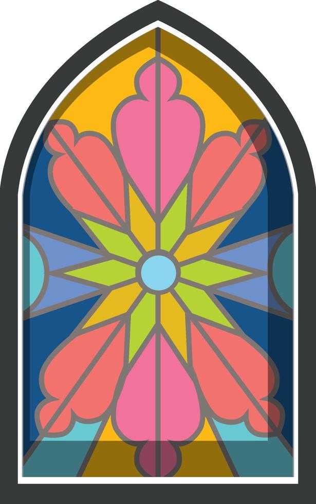 vidriera de la iglesia vector