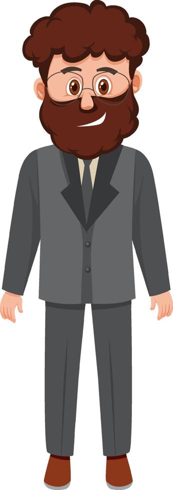 Businessman in gray suit vector