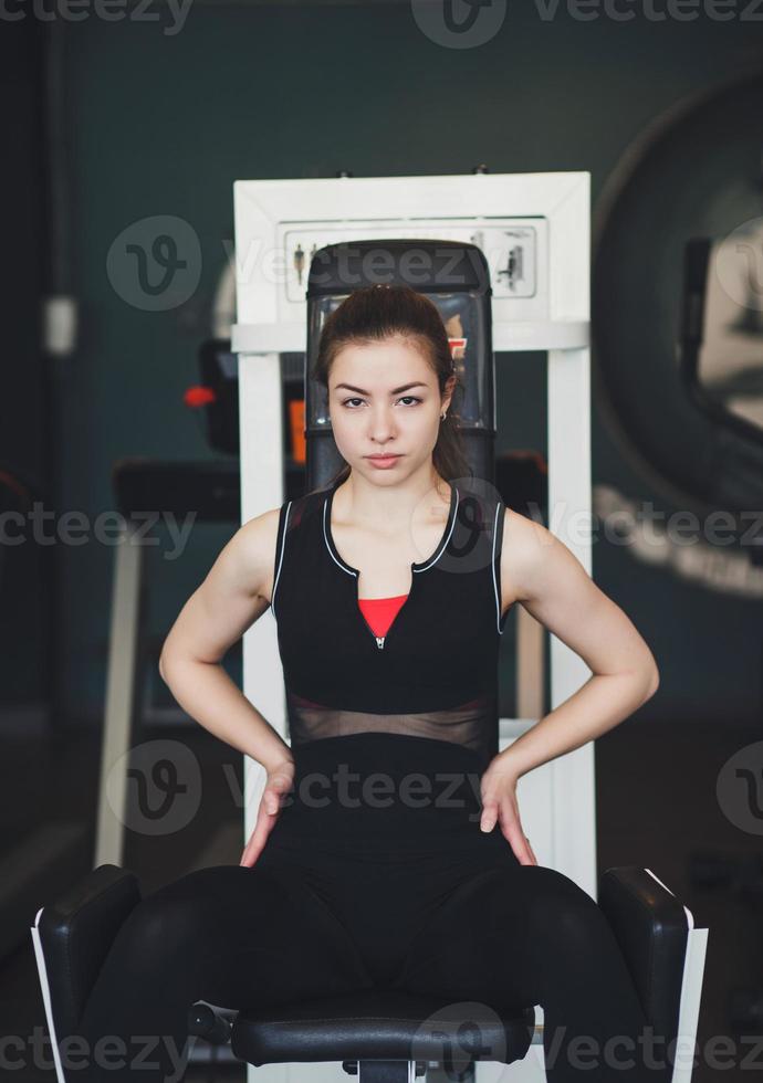 Young athletic woman resting photo