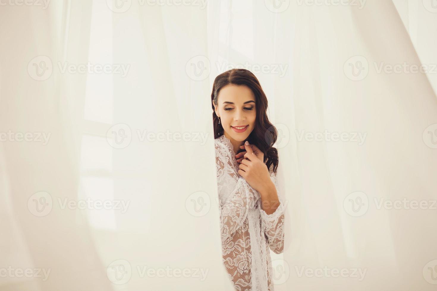Photo of wonderful young brunette