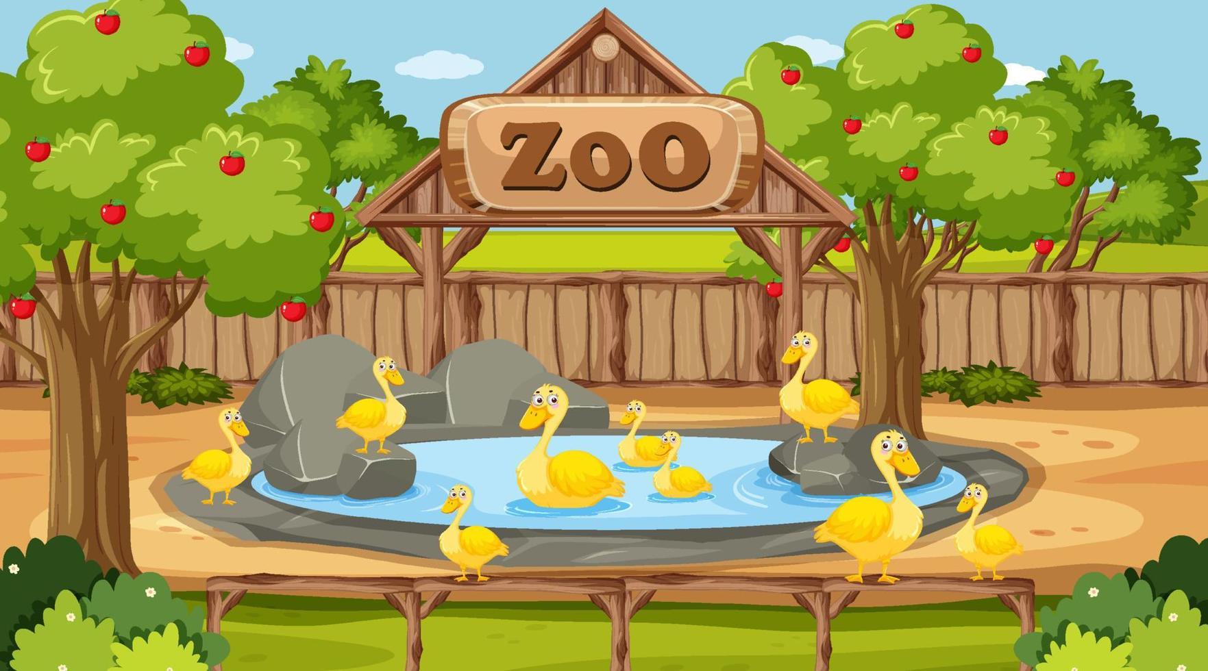 Animals at the zoo vector