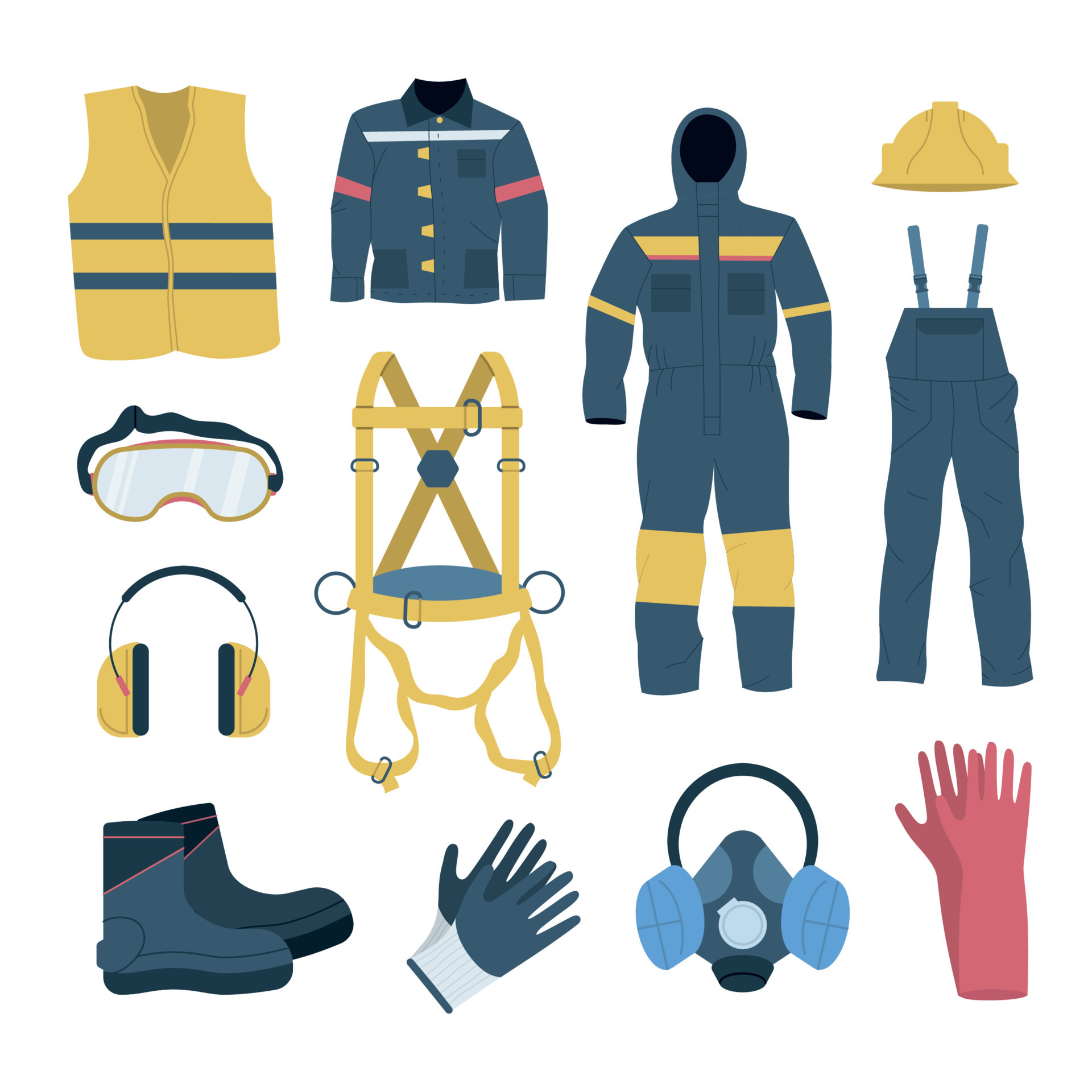 Personal Protective Equipment Flat Set 8137214 Vector Art at Vecteezy